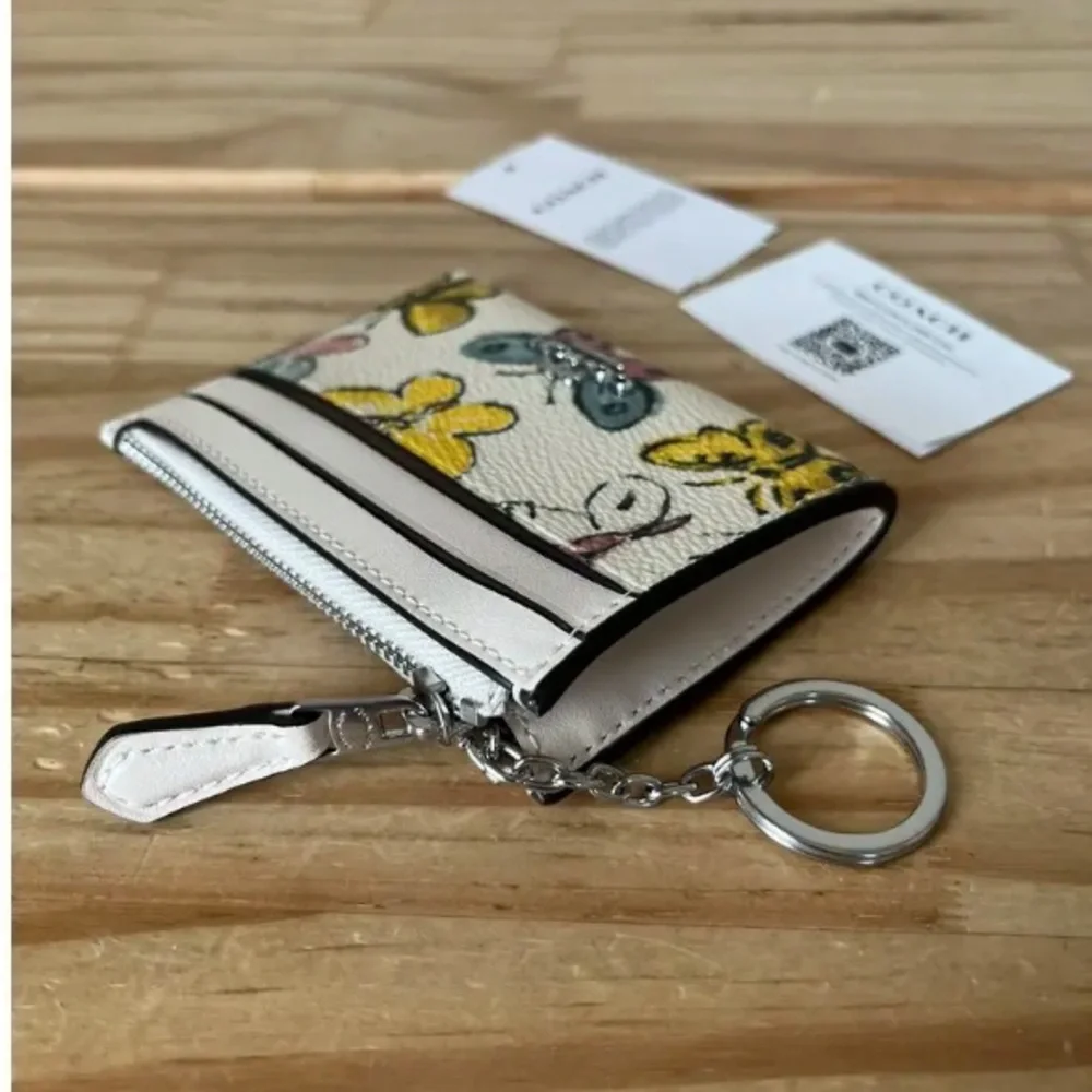 Coach Multicolor Butterfly Card Holder NWT